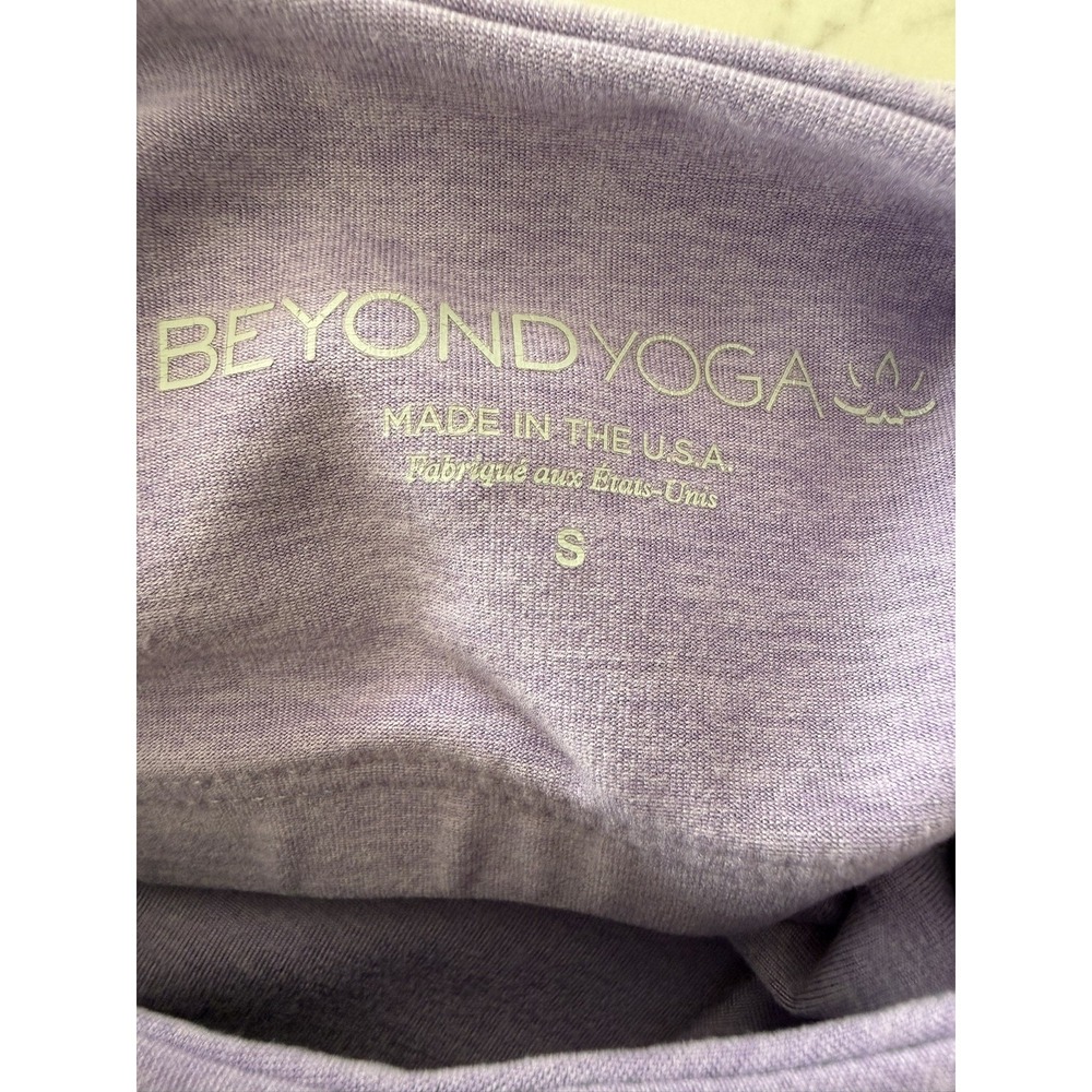 Beyond Yoga Spacedye Racerback Crop Top Small & Leisure Bike Shorts XS Lavender - Picture 4 of 8